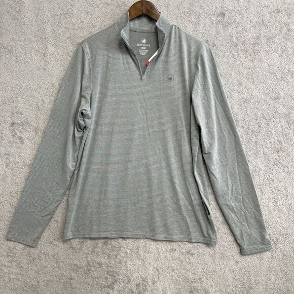 NEW Body Glove Men's M Half-Zip Long Sleeve Sweatshirt Gray Mock Stretch - Picture 1 of 8